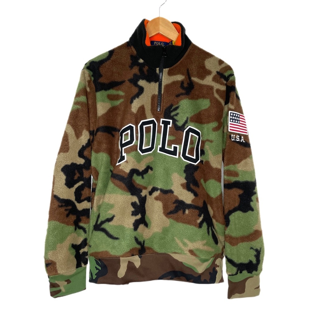 Polo Ralph Lauren Camo Fleece Quarter Zip Pullover